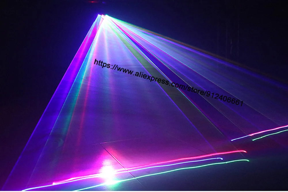 3 Lens Scanner Lijn Laserlicht 330Mw Rgb Laser Projector Licht Dj Laser Podium Bruiloft Verjaardagsfeestje Kerstversiering ktv