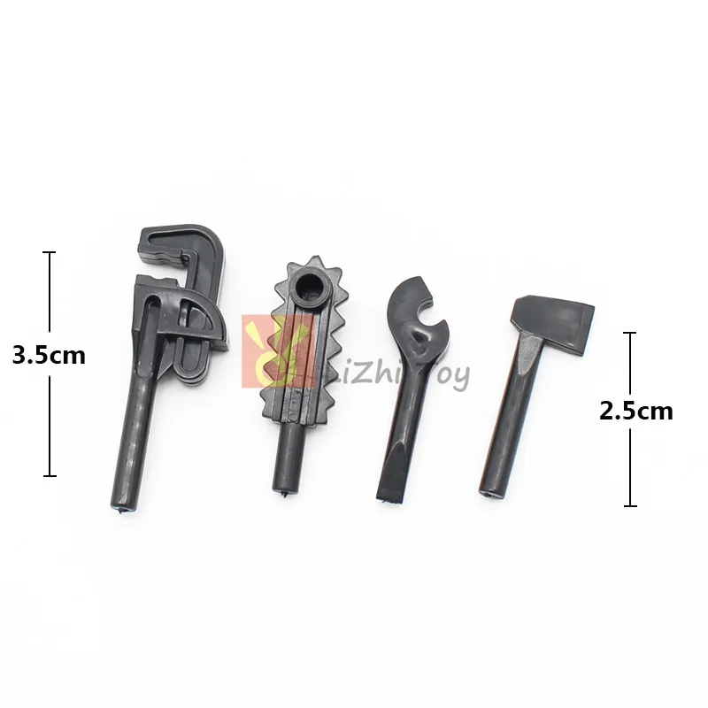 Military Weapon Tool Set Axe Screwdriver Chainsaw Blade Building Blocks Bricks Compatible with Figure Utensil 3835 4006 6117