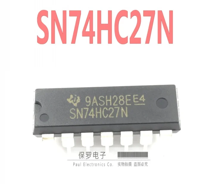 MeiMxy 10PCS  SN74HC27N DIP-14 74HC27 DIP14 HD74HC27P NOR Gate 3-Element 3-IN CMOS 14-Pin PDIP Tube