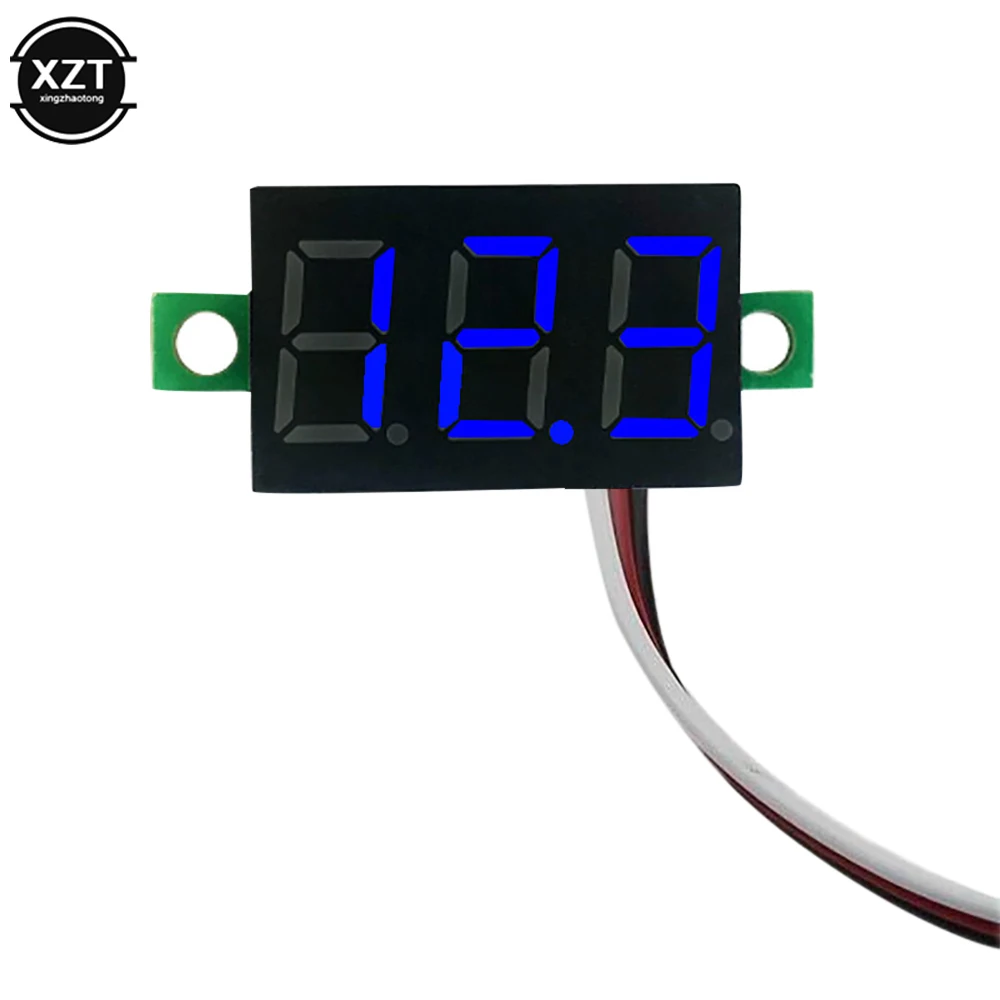 0.28 Inch DC LED Digital Voltmeter 0-100V Voltage Meter Auto Car Mobile Power Voltage Tester Detector 12V Red Green Blue Yellow