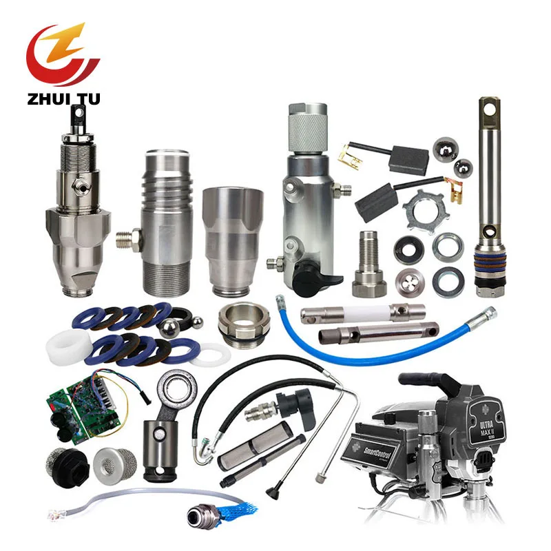 Airless Pulverização Máquina Acessórios Corpo da Bomba Cilindro Liner Válvula Plate Junta Êmbolo Rod Montagem de Manutenção 390 395 490 495