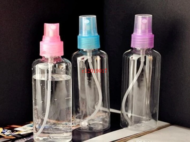 

100ml Travel Transparent Small Empty Plastic Perfume Atomizer Spray Bottle Make Up Tool Color Send Randomly