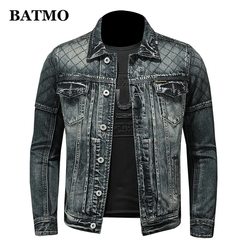 BATMO 2023 new arrival spring high quality cotton denim jackets coat men,casual jackets,plus-size M-5XL,H06203