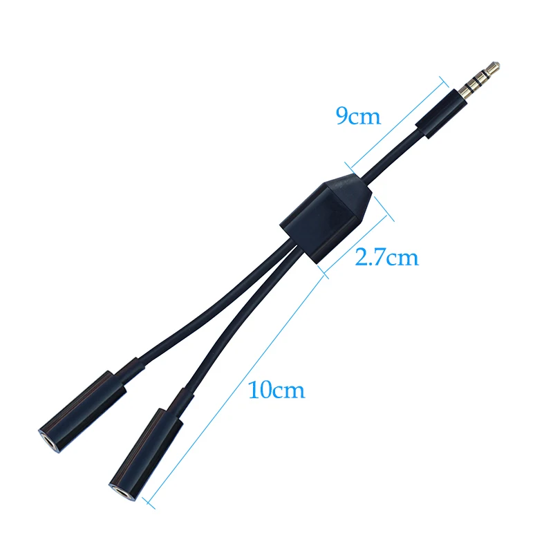 20CM 3.5mm 4 polak mężczyzna do 4 biegunów kobieta Stereo Audio Y Splitter adapter kabel słuchawek