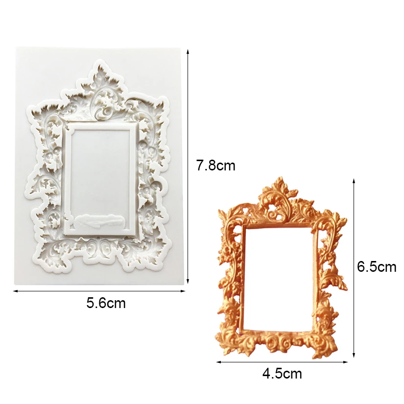 Photo Frame Silicone Mold Sugarcraft Cupcake Baking Mold Fondant Cake Decorating Tools