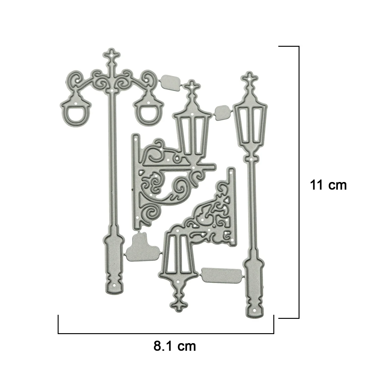 Matryce do cięcia metalu Scrapbooking Vintage lampa uliczna wzór światła gilotyna do papieru Mold Album fotograficzny Clipart dekorowanie Craft Stuff