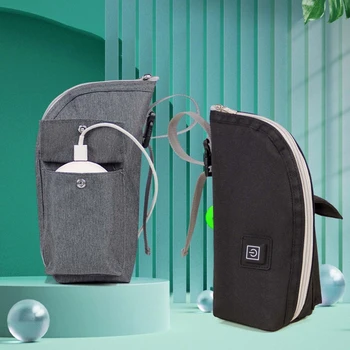 USB 아기 병 따뜻하게 휴대용 여행 우유 따뜻하게 유아 먹이 병 따뜻한 커버 절연 온도 조절기 온난화 Dropshipping 