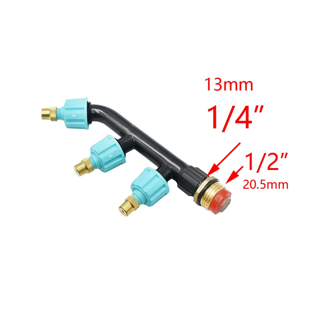 Opryskiwacz ogrodowy dysza z 1/2 1/4 Cal gwint 1/2/3 otwór mgła wodna dysza zraszacze ogrodowe podlewanie nawadniania 1 sztuk