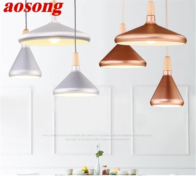 

AOSONG Nordic Pendant Lights Modern Simple LED Lamp Fixtures For Home Decorative Dining Room