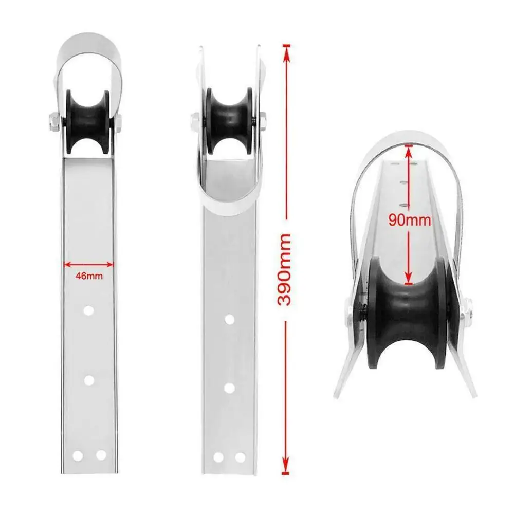 Boat Stainless Steel 390mm Anchor Roller Self Launching 15-1/4\