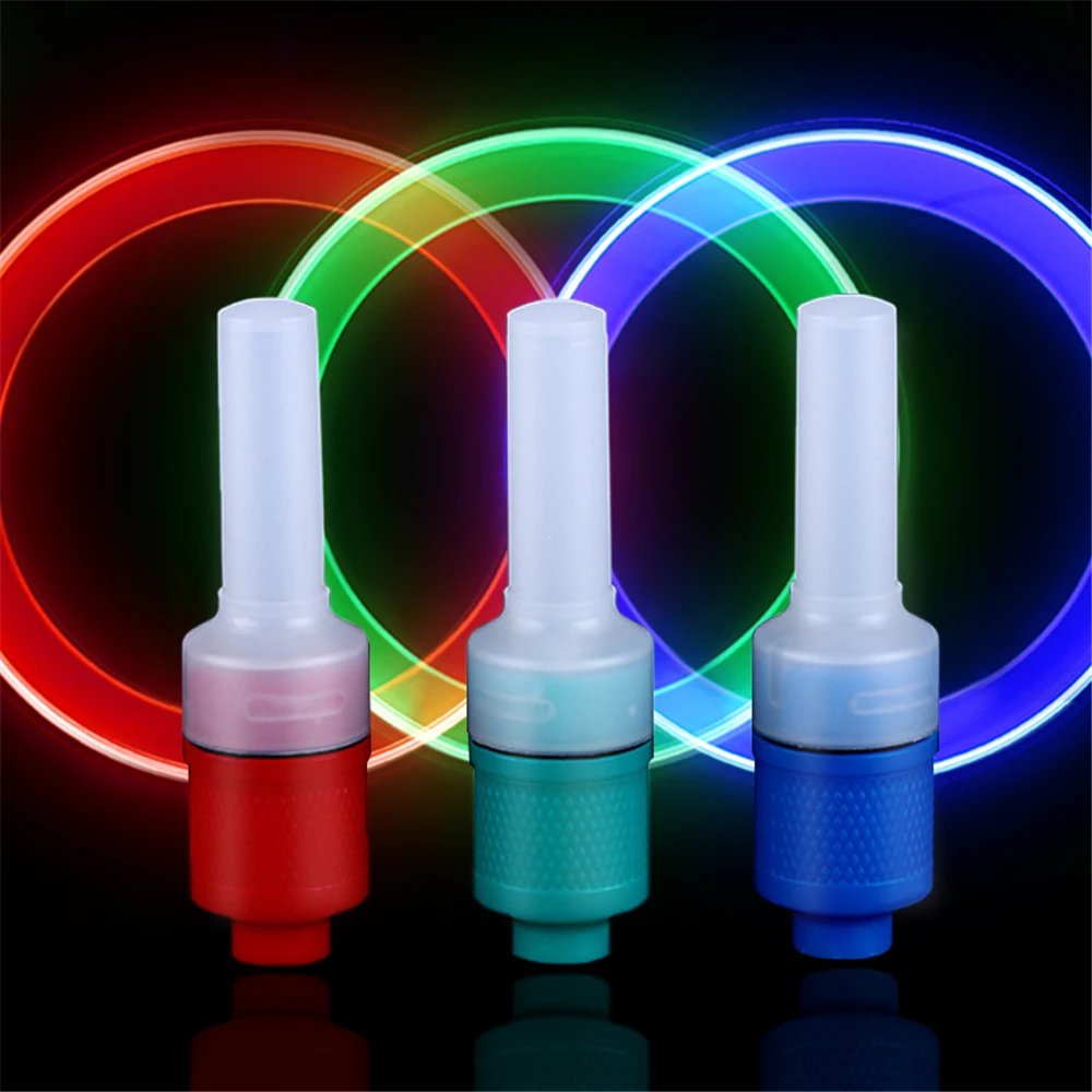 LED Bicycle Light Neon Bike Spoke Light Waterproof Motorcycle Car Wheel Spoke Light Tire Valve Dust Cap Lamp Cycling Accessories