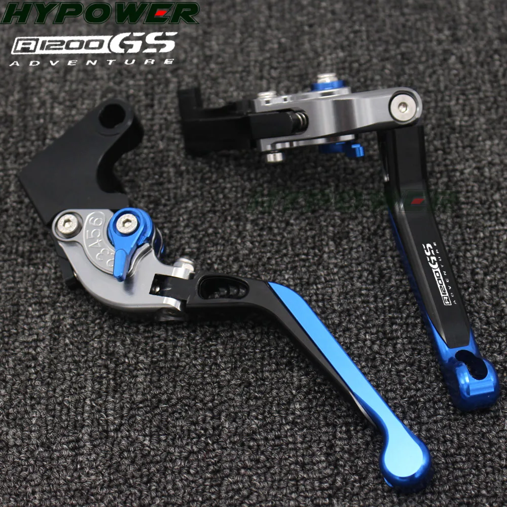 Laser Logo(R1200GS) Blue&Titanium CNC Motorcycle Brake Clutch Levers For BMW R1200GS (LC) (2013+up) 2013-2020 2014 2015 2016 17