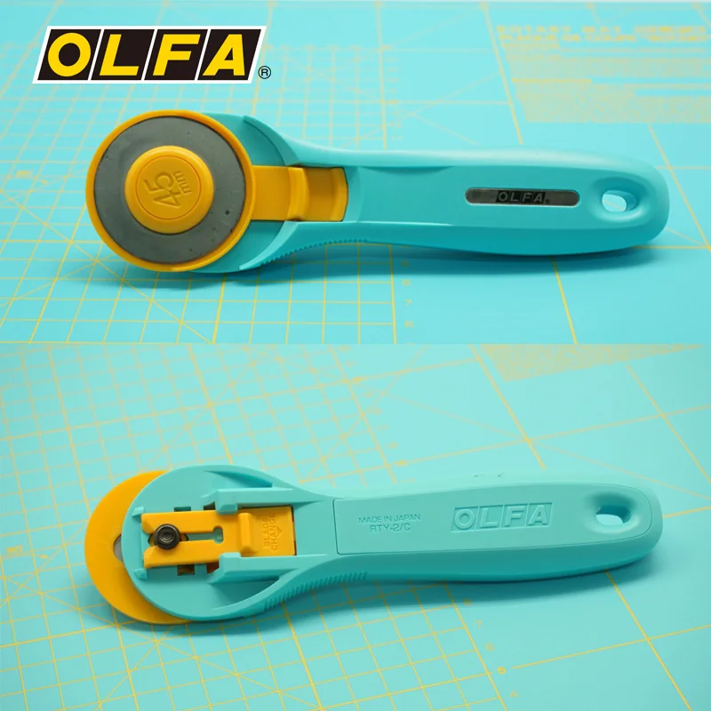 OLFA rotary cutter RTY-2/C professionnel fresh hob curve knife cutting cloth knife  cutter rotatif 45mm blade