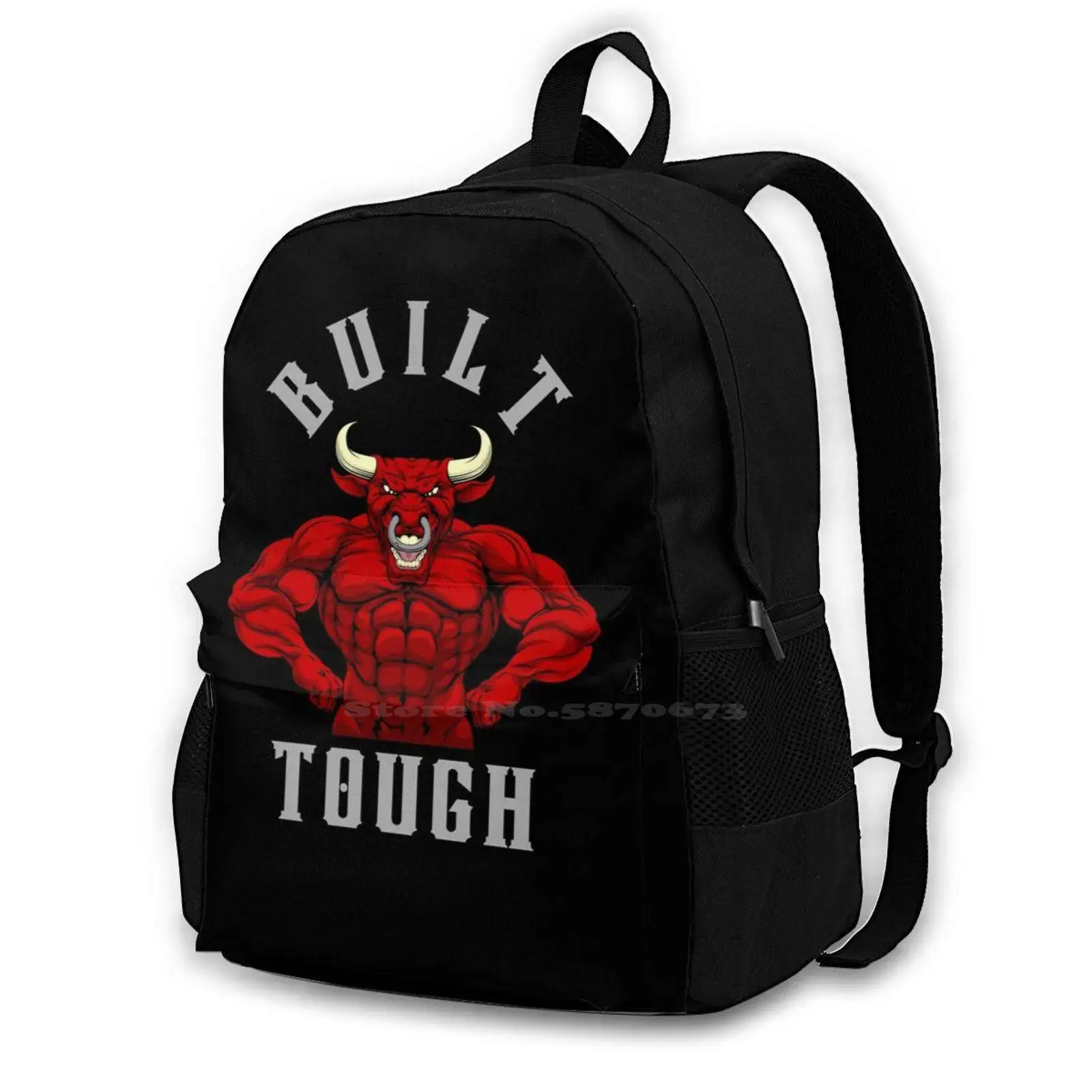 

Bull Built Tough Hot Sale Schoolbag Backpack Fashion Bags Raging Bulldog Luxonius Mascot Built Tough Strong Animal Kingdom Pets