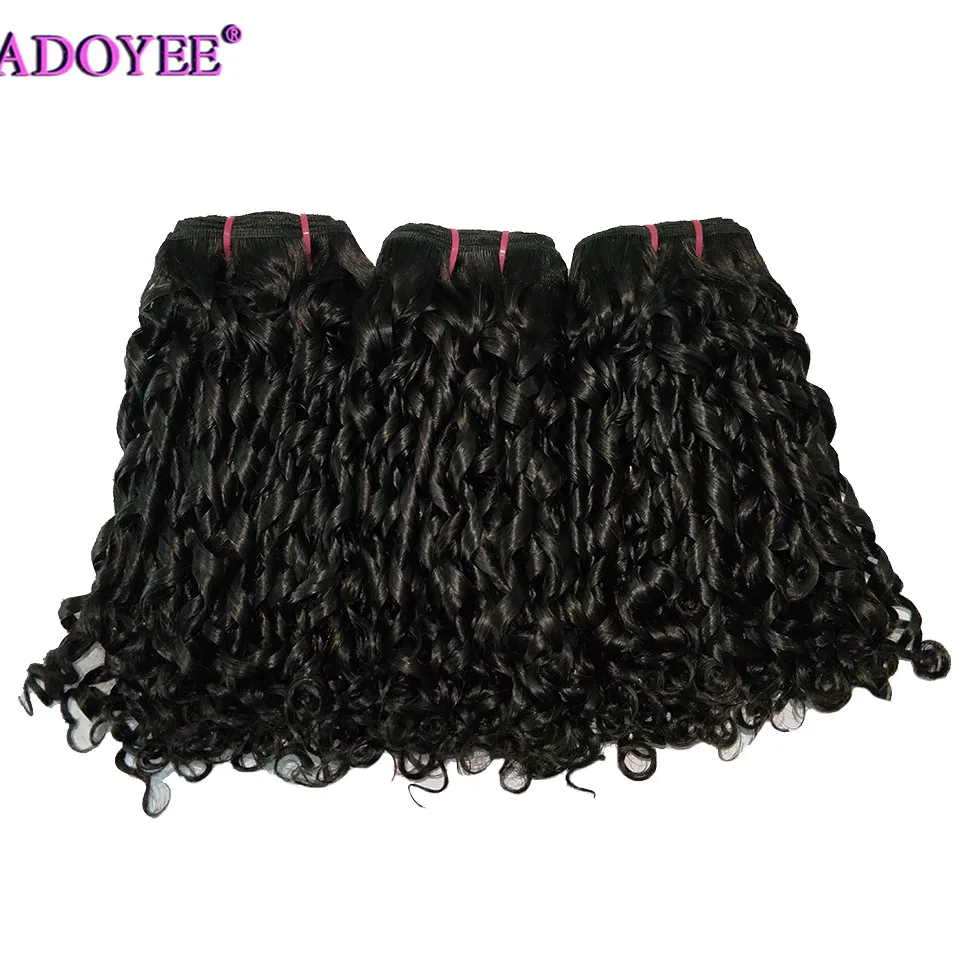 Funmi Hair Human Hair Bundles Pissy curly Hair Bundles Brazilian Hair Weave 3 Bundles Deal Remy Hair Extension 10