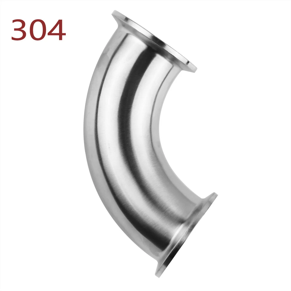 OD51mm 2 Zoll Rohr 304 Edelstahl 90 grad Sanitär Ellenbogen Rohr Fitting Tri Clamp