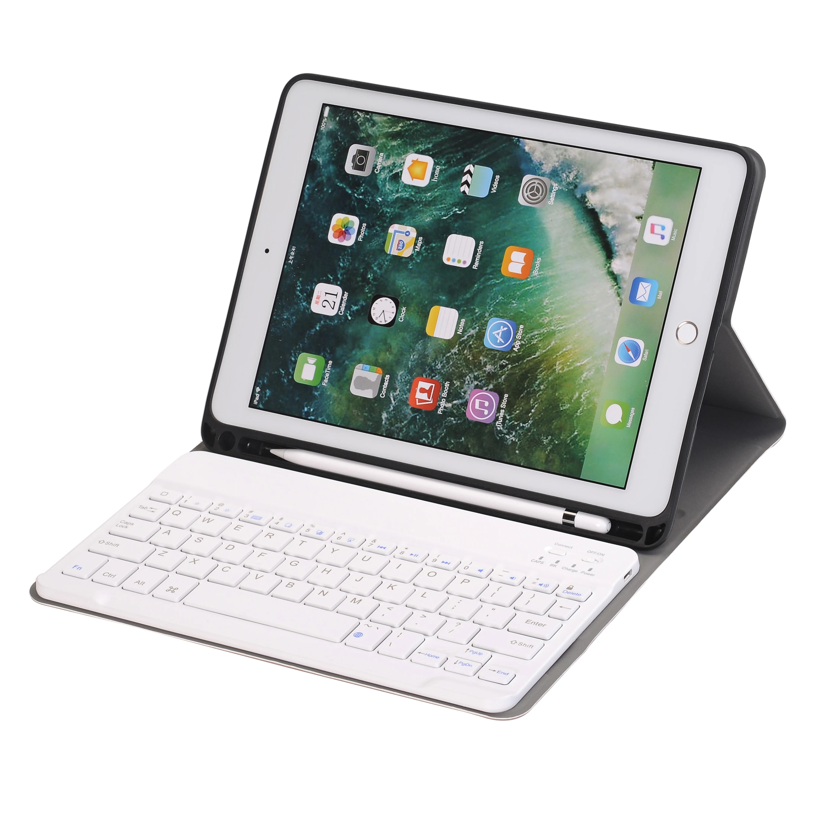 

Wireless Bluetooth Keyboard Case for Apple Ipad Air 9.7/Pro 9.7 Air2/ Air 2017/ 2018 IPAD Keyboard Case Cover Funda Pencil Slot