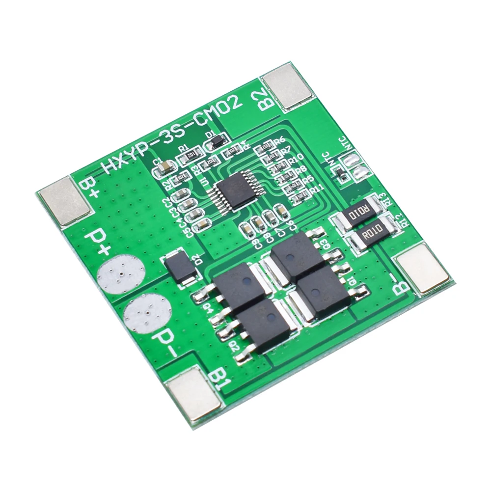 3S 11.1V 12V 12.6V Lithium Battery Protection Board Anti Overcharge Over Discharge Current 14A 18650 Li-ion Lipo Pack BMS Module