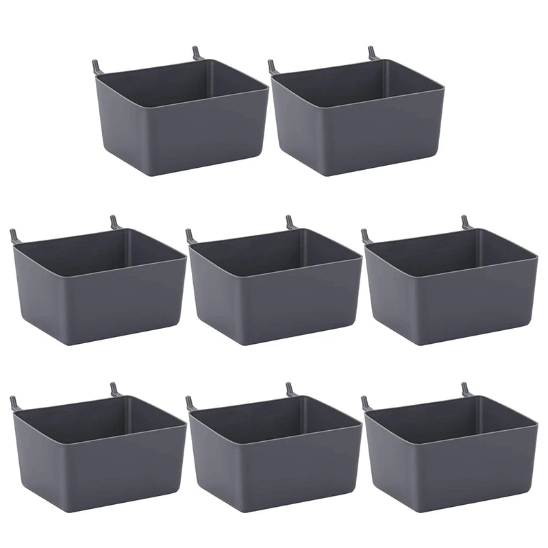 8 Pieces Pegboard Bins Kit Pegboard Parts Storage Pegboard Accessories Workbench Bins for Organizing Hardware Retail