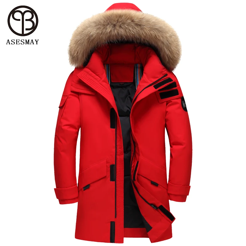 2024 New Arrival Men/Women Winter Jacket White Duck Down Coat Filling Hooded With Fur Collar Long Parkas Warm Liner Suspenders