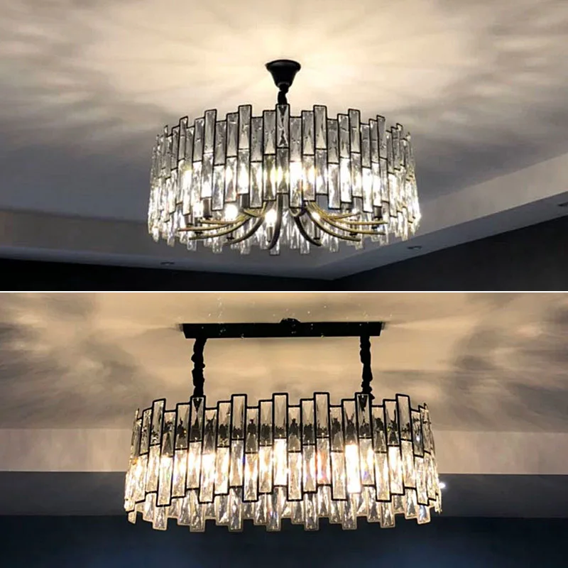 

Luxury Crystal Chandelier Lamp Living Room Post Modern Minimalist Personality Home Bedroom Restaurant Creative Led Light