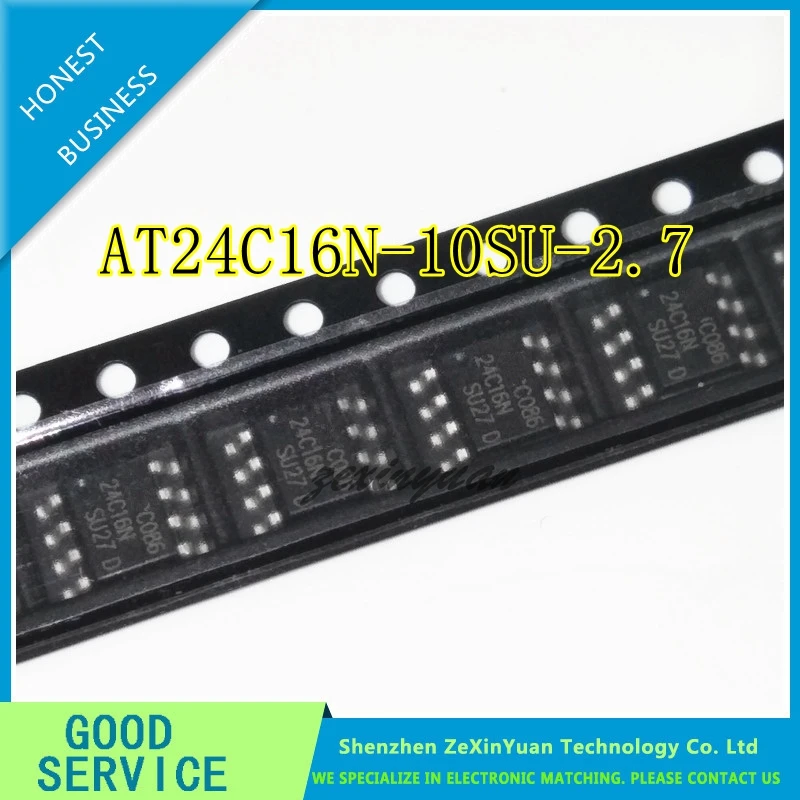 

100PCS New 24C16 SOP-8 AT24C16N-10su-2.7 AT24C16 24C16N AT24C16N AT24C16AN memory IC