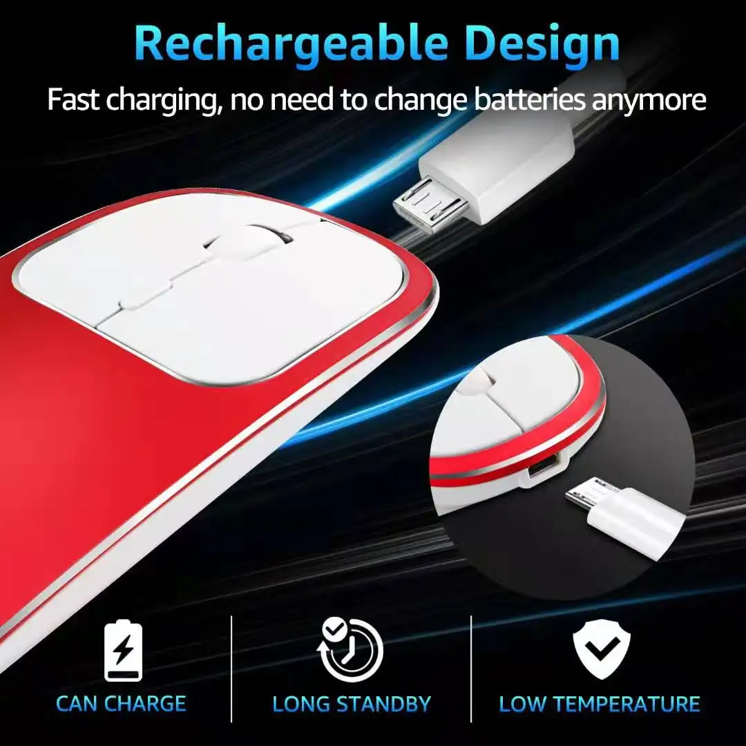 Rato sem fio recarregável mouse computador ergonômico ratos silencioso mini pc mause 2.4ghz usb mouse óptico para computador portátil