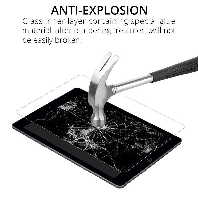 Tempered Glass for iPad 10.2 2019 7th 2018 2017 9.7 6th 5th Air 1 2 Pro 10.5 11 Screen Protector for iPad 2 3 4 5 6 Mini 3 4 5 6