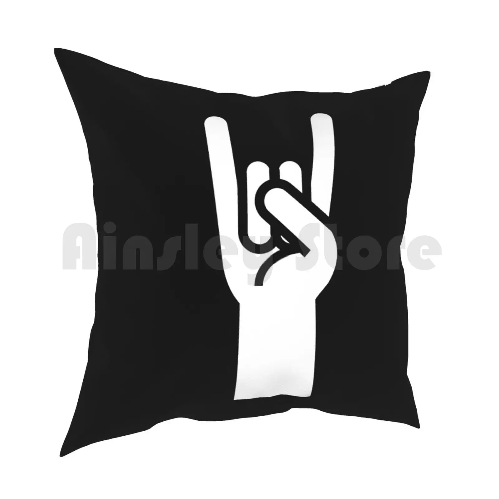 Heavy Metal Head Banger Pillow Case Printed Home Soft Throw Pillow Music Pop Vinyl Records Album Classic Retro Vintage