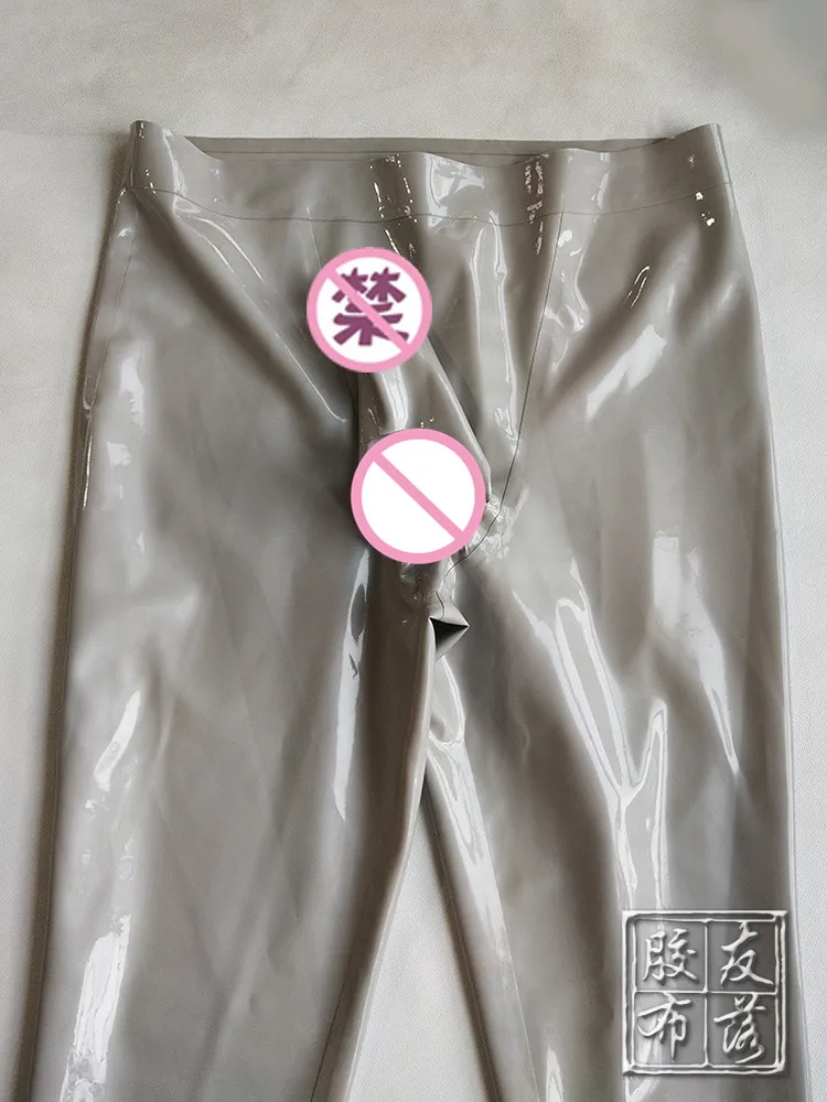LATEX HOSE MIT PENIS KONDOM MÄNNER DÜNNE LATEX LEGGINGS