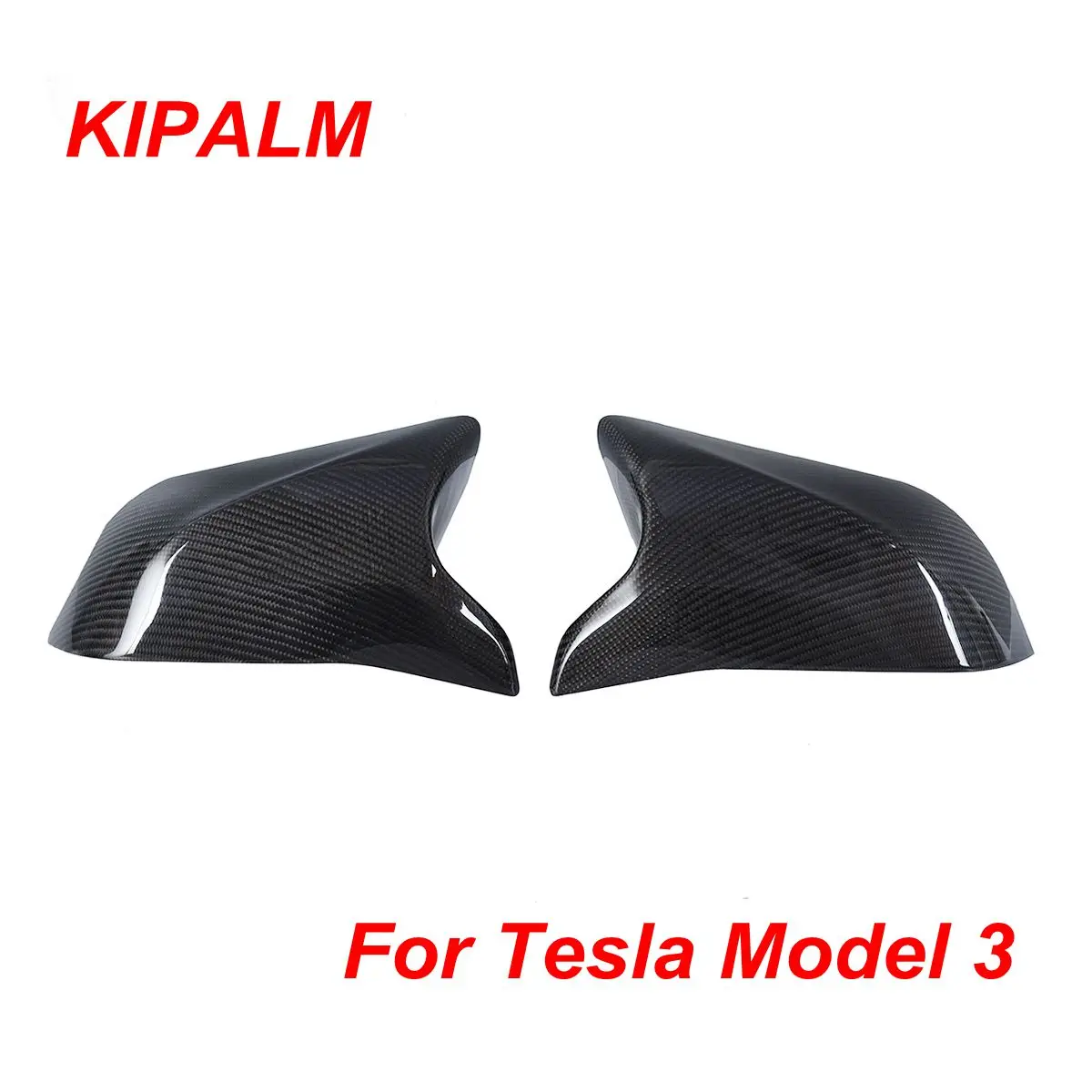 

1 Pair Rearview Side Mirror cap M look Carbon Fiber Exterior Relacement Mirror Cover for Tesla Model 3