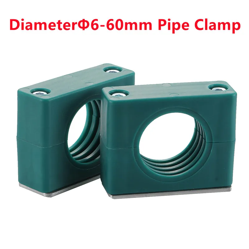 2PCS 6/8/10/15/20/22/25/28/30/32/35/40mm Diameter Pipe Bolted Plastic Clips Pipe Clamp Tube Fastener Kit