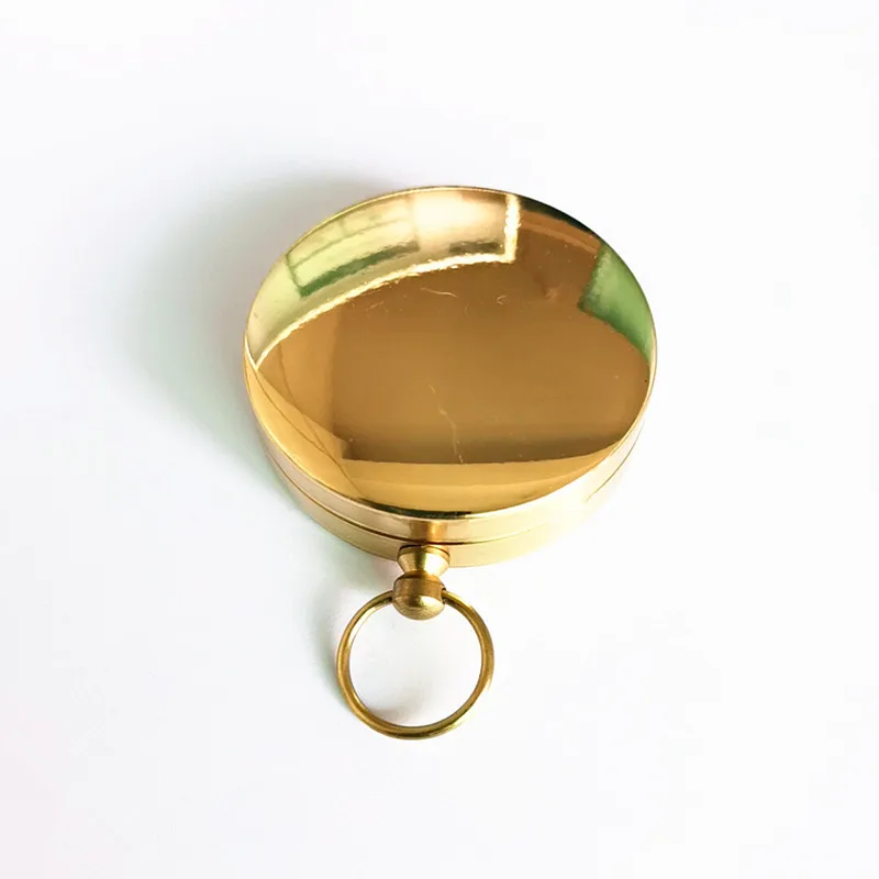 Bronzing แบบพกพากระเป๋านาฬิกาข้อมือบุรุษสไตล์ทหารกองทัพส่องสว่างเข็มทิศเดินป่าตั้งแคมป์กลางแจ้งพวงกุญแจ