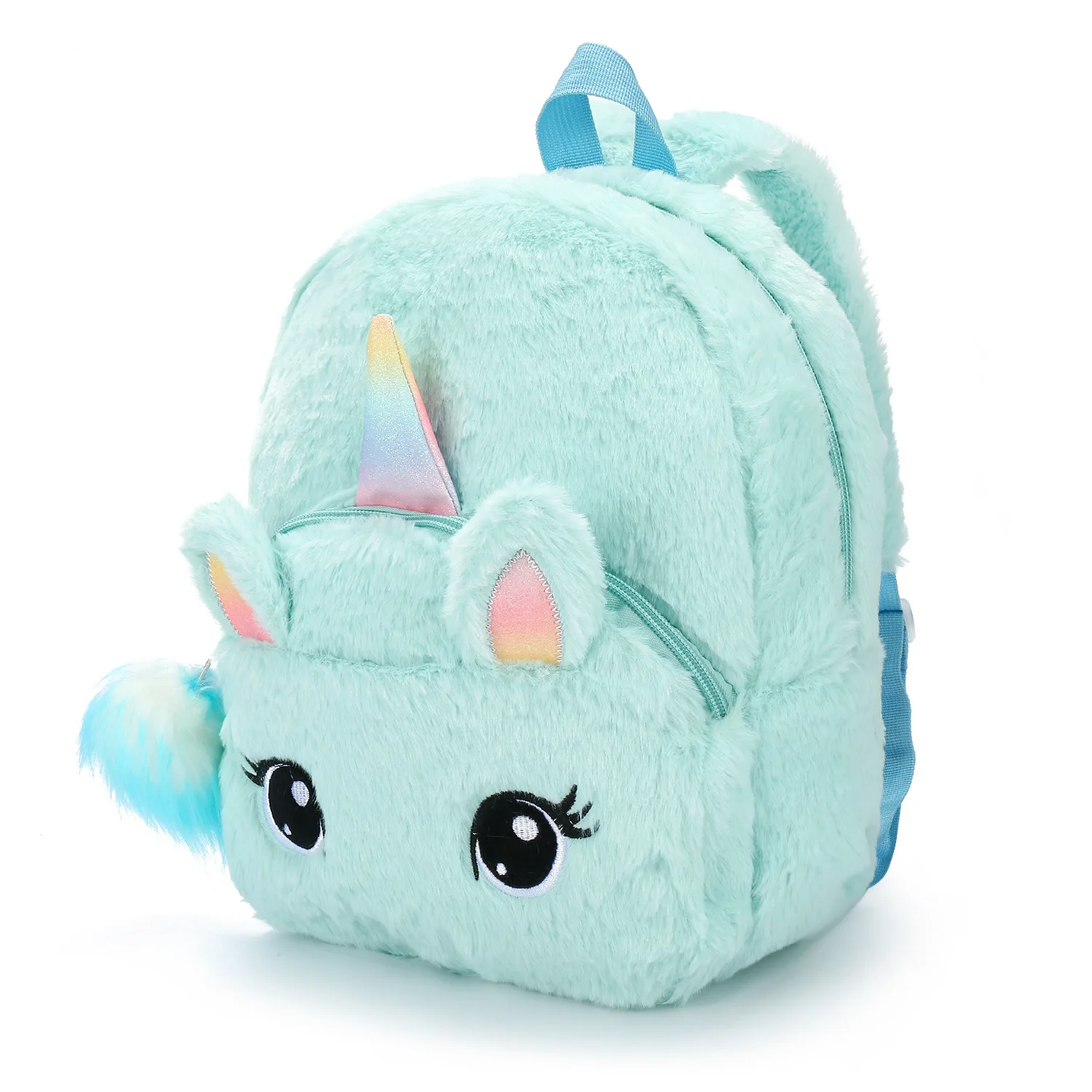 Cute Cartoon Unicorn Kids School Bags for Girls Soft Plush Children School Backpack for Kindergarten Baby Travel Snacks Toys Bag