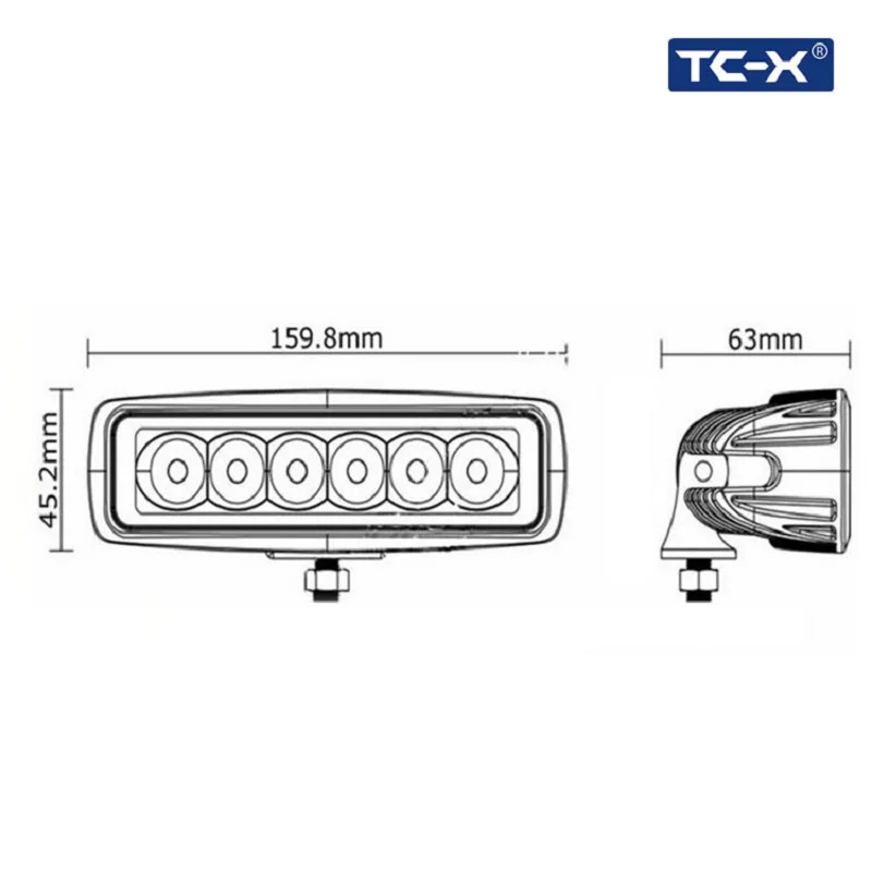 TC-X LED 18W 1600 Lumen Spreader and Flood Marine-Grade T-Top Boat Deck Lights