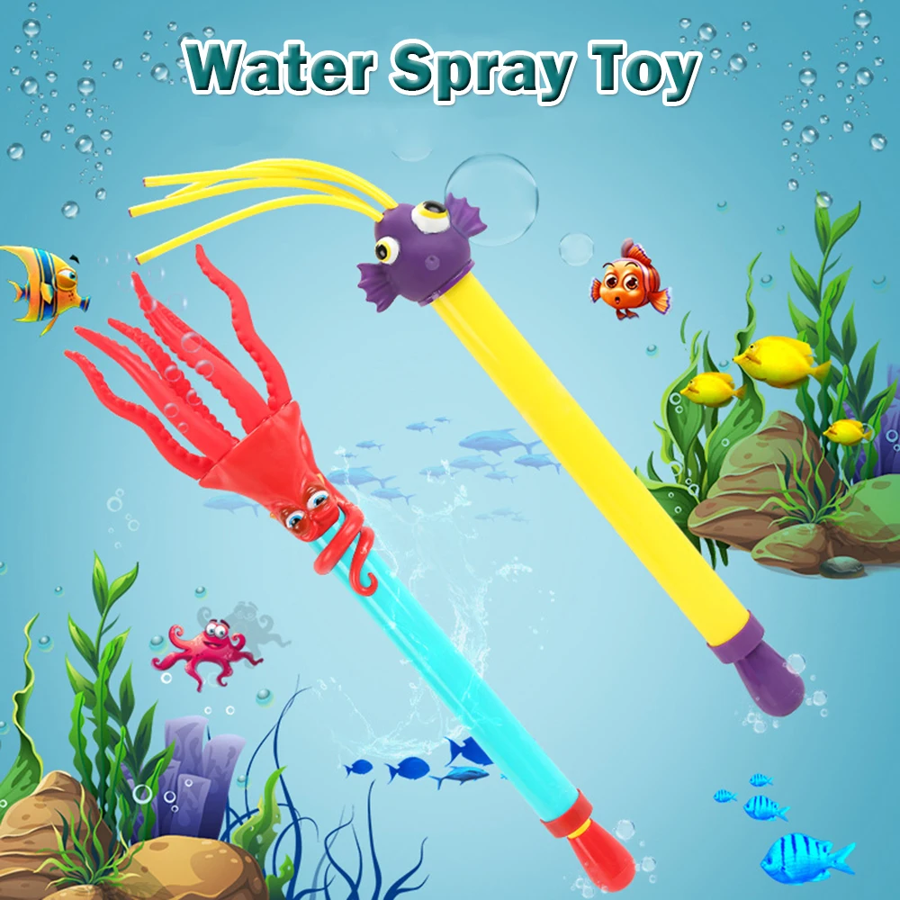 

Outdoor Water Guns Octopus Clownfish Water Spray Toys Sprinkler Squirt Gun Beach Toys For Children Summer Swimming Games HC0261