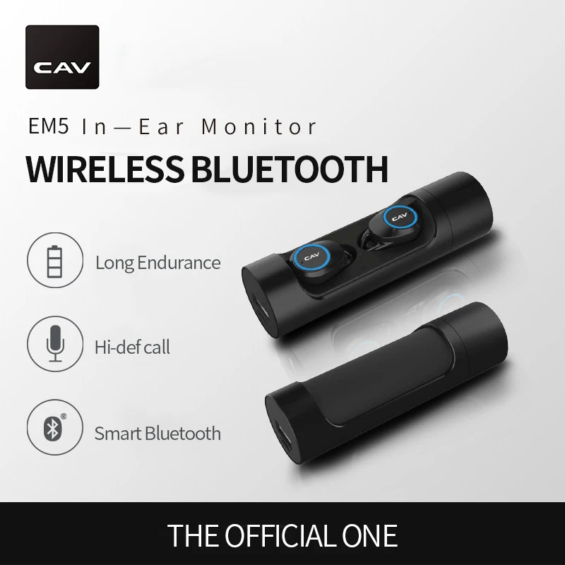 

CAV EM5 Bluetooth 5.0 Earphones Charging Box Headset Wireless In-Ear Sport Auriculares Bluetooth Inalambrico With Microphone