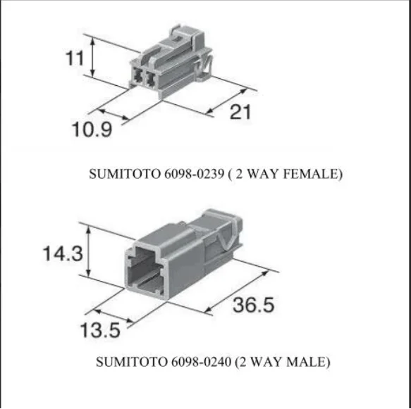 

10sets/lot 2 Pin/Way Male And Female Reversing Lamp/Light Plug Auto Connector