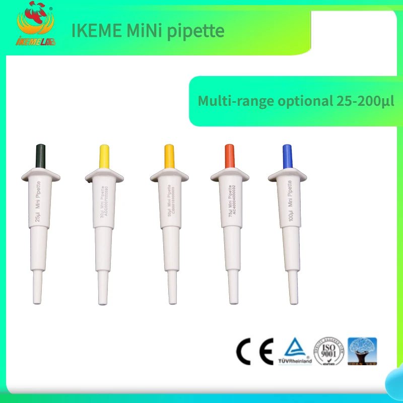 Mini pipeta de 10ul a 200ul, pipeta cuentagotas, equipo de laboratorio, pipetas de plástico, pipeta de laboratorio