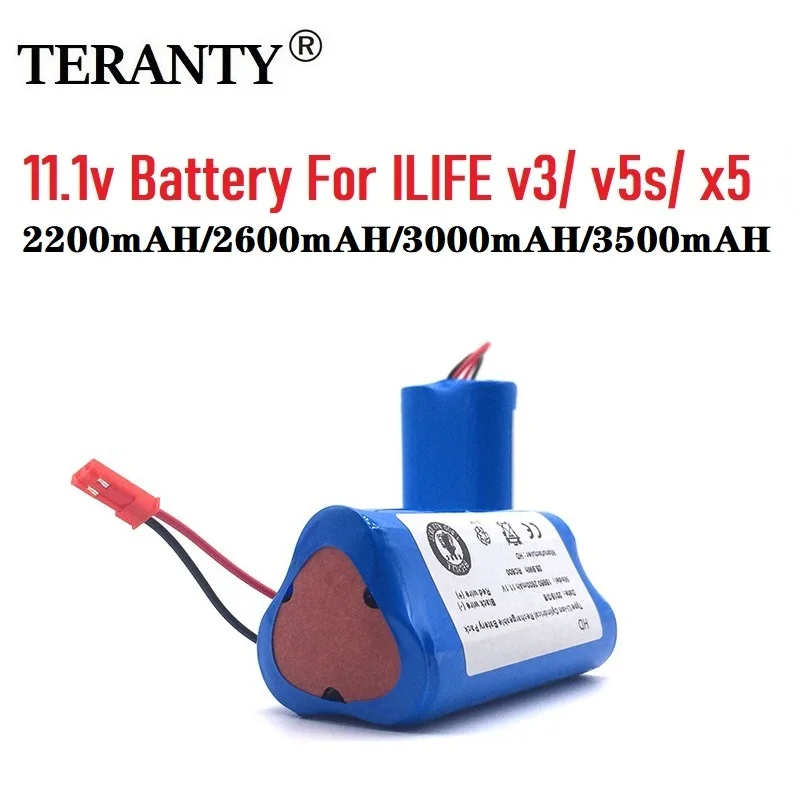 11.1v 2200/2600mAh/3000mAh/3500mAh Battery for ecovacs ilife V1 V3 X3 V3 V5 X5 V5S CW310 CEN250 Robot Vacuum Cleaner Batteries