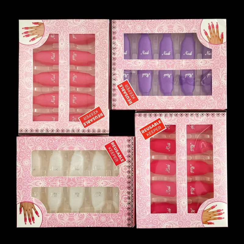 10Pcs Plastic Nail Art Losweken Cap Clips Uv Gel Polish Remover Wrap Tool Vloeistof Voor Verwijdering Van Vernis manicure Gereedschap