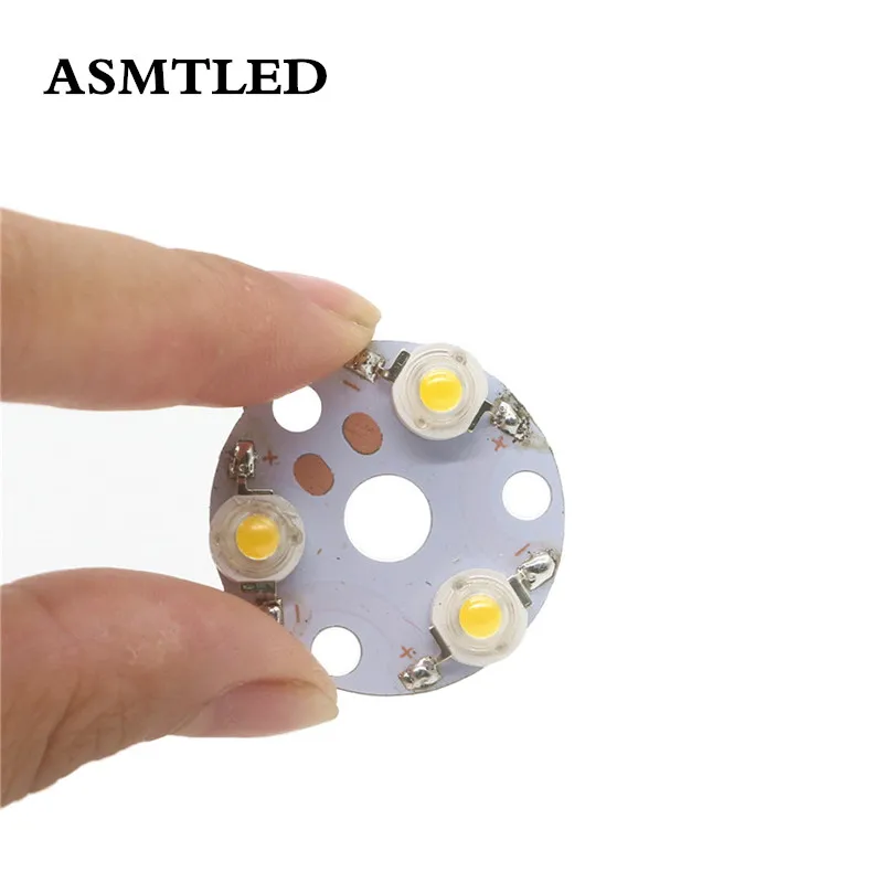 1Pcs 3W 5W 7W 35mil LED Chip Beads With 23mm 30mm 48mm Round PCB White/Warm white Led Flashlight Car Light Diode Power Chip