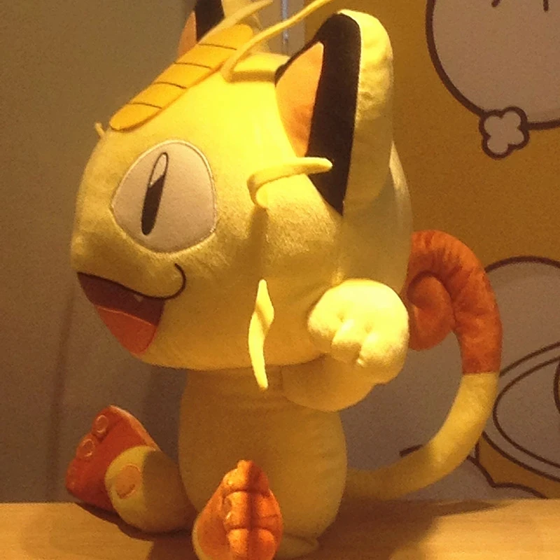 Large size 60cm original Pokemon Meowth plush toy stuffed toys doll doll A birthday present for a child