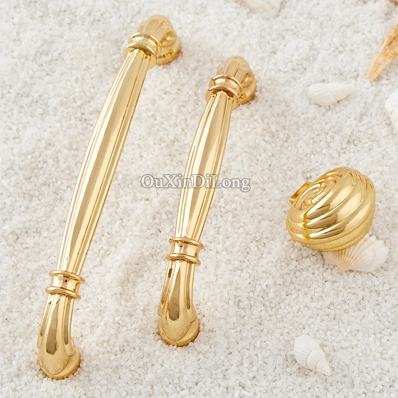 

Top Luxury 4PCS European Gold Furniture Handles Drawer Pulls Cupboard Wardrobe Kitchen TV Wine Cabinet Pulls Handles and Knobs