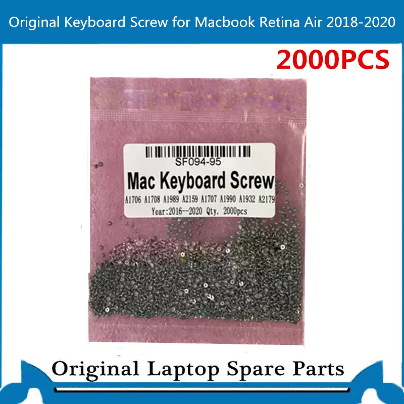 

2000PCS Keyboard Screw for Macbook Pro Retina A1706 A1708 A1932 A2141 A1990 A1989 Keyboard Screw 2018-2020