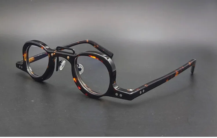 Vintage Blaulichtfilter Ovale Handgefertigte Acetat-Brille Herren Retro-Brillengestell Damen Myopie Optische Korrektur-Lesebrille – Detail 4