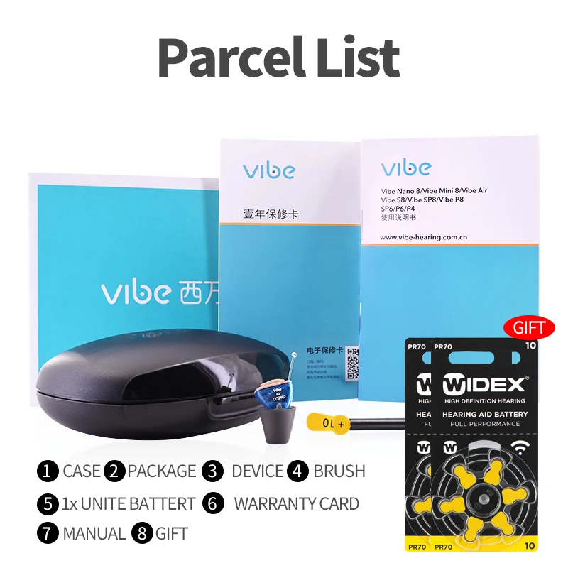 Vibe Invisible Hearing Aids APP Programmable Digital Hearing aid 12 Channel Suppress Howling Noise Cancellation Ear Aids