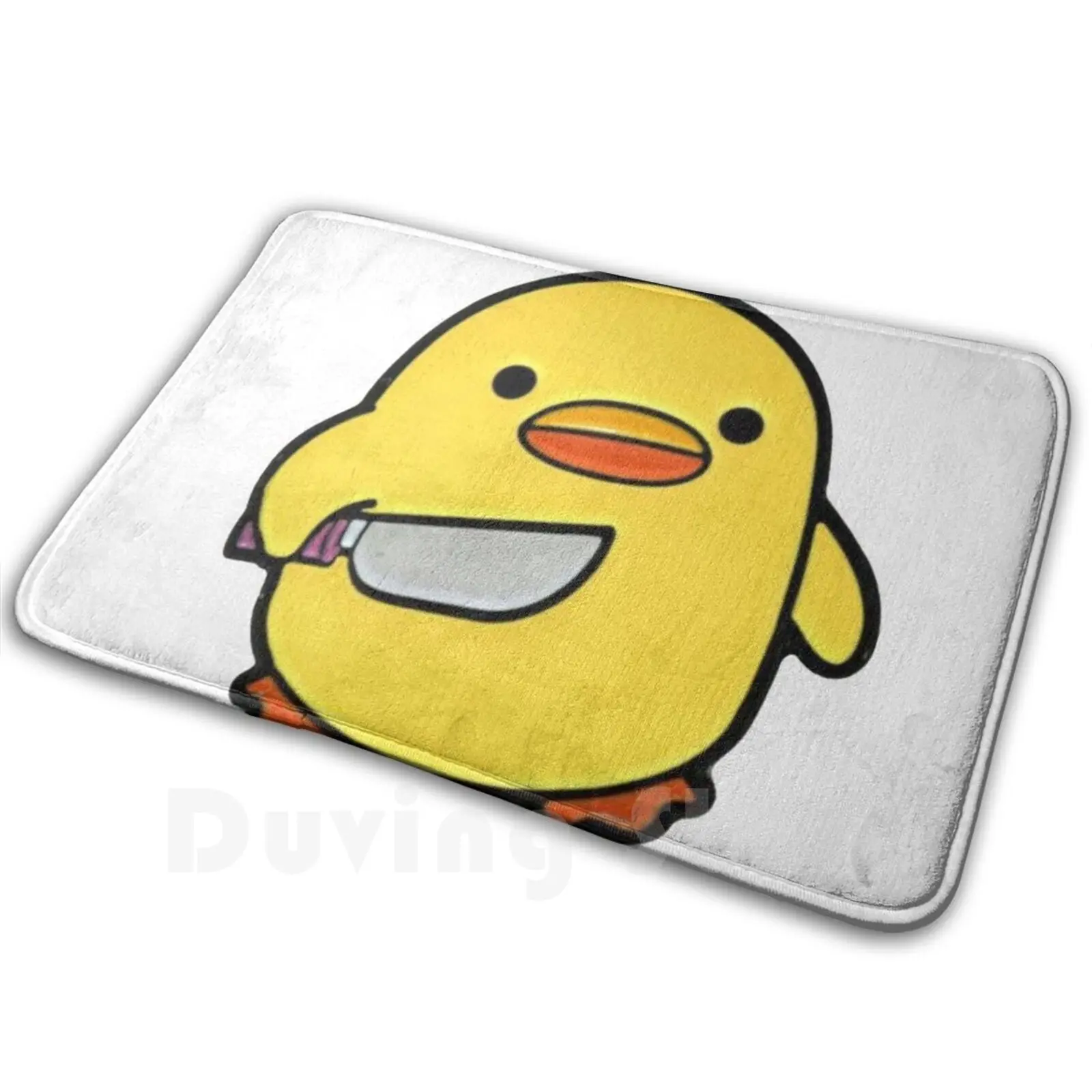 Duck The Killer Carpet Mat Rug Cushion Soft Duck Kill Killer Knife Ducky