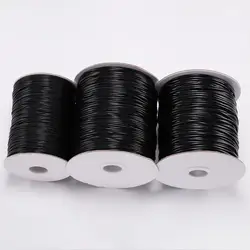 10M/Lot 0.5-2.5mm Black Waxed String Cord PU Leather Cord Braided Rope for DIY Necklace Bracelet Jewelry Making Accessories