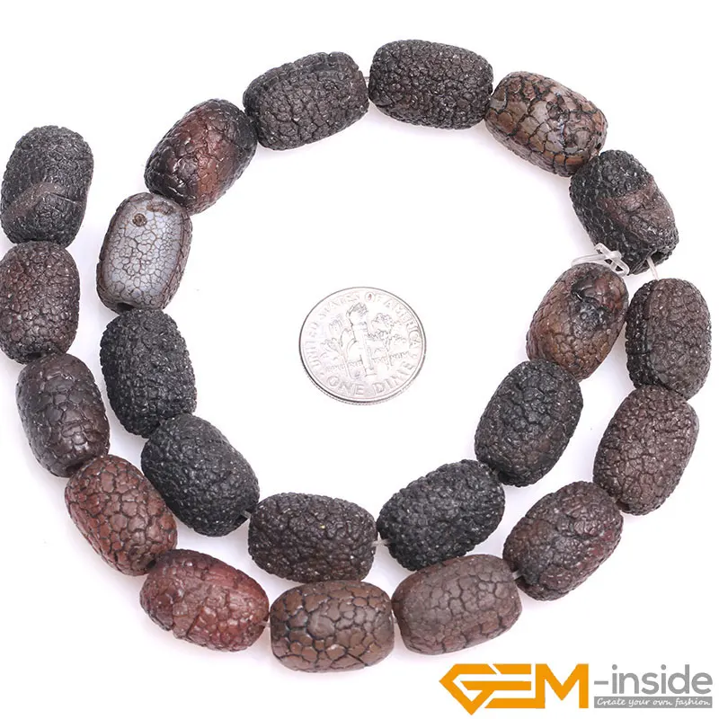 Natural Stone Drum Agates Acceories Beads For Jewelry Making Strand 15 Inch Frosted Bracelet Necklace Design